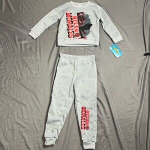New Marvel Spider-Man Boys Hoodie and Pants Set for Size 5